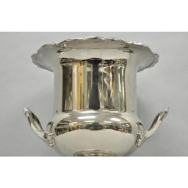 Vintage Gorham Silver Plated Brass Trophy Cup Urn Champagne Chiller Ice Bucket For Sale - Image 15 of 17