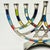 1980s Vintage Contemporary Postmodern Hollywood Regency Enamel and Chrome Menorah For Sale - Image 6 of 13