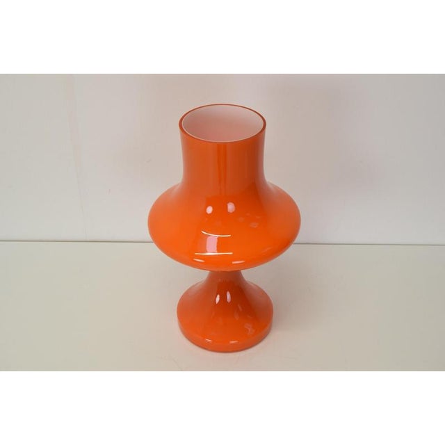 Large Glass Table Lamp attributed to Stepan Tabery for Opp Jihlava, 1970s For Sale - Image 3 of 12