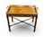 Vintage Maitland Smith tray table. Features a tortoise-finished bamboo base with leather straps. The removable tray top...