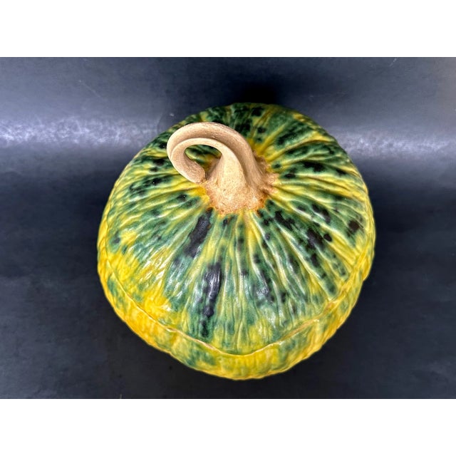 Ceramic Patricia Garrett Studio Art Pottery Pumpkin Gourd Tureen For Sale - Image 7 of 13