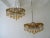1 of 2 Italian Micro-Beaded Yellow Amber Flush Mount Crystal Prisms Chandelier For Sale - Image 12 of 12