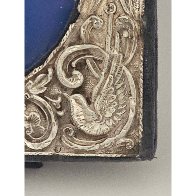 Art Nouveau Sterling Silver Repoussé Frame With Rare Bird Motifs — Birmingham 1905 For Sale - Image 10 of 17