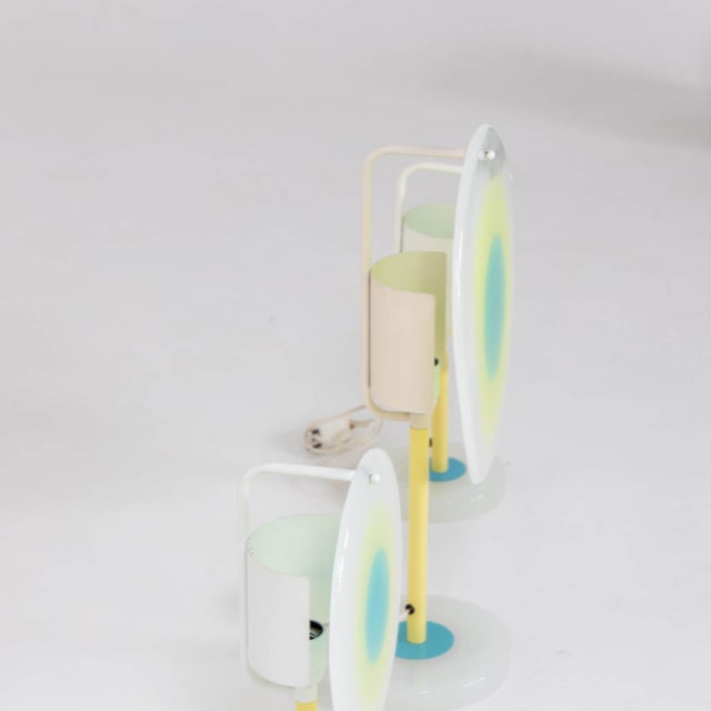 1970s Set of Three Italian Modernist Table Lamps For Sale - Image 14 of 18