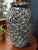 This vintage Art Deco style speckled ceramic vase features a classic black and white color scheme, perfect for all...