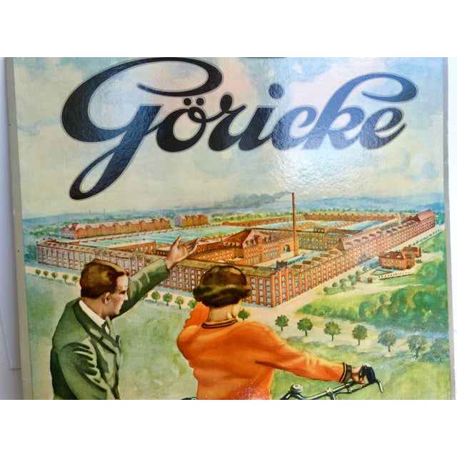 Vintage Original Cardboard Advertising Poster "Göricke" in Mint Condition! Germany, circa 1930 Founded in 1874 in...