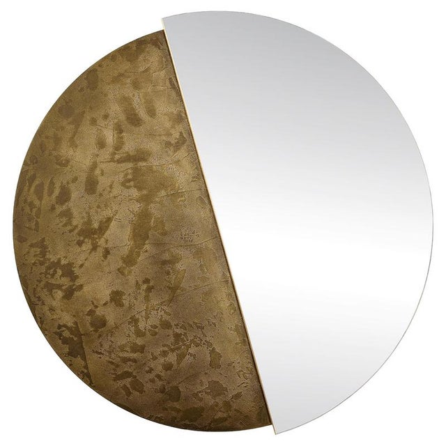 Bronze Stone Eclisse 1200 Round Mirror by Disain1971 For Sale - Image 6 of 6