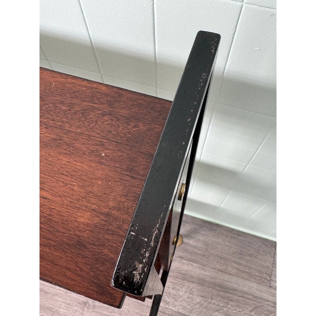 Vintage Industrial Italian Bookcase in Iron and Wood, 1970s For Sale - Image 12 of 16