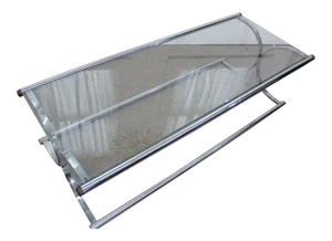 Mid Century Modern tubular chrome and glass x base coffee table