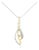 Espira 10K Two-Tone Gold Round Cut Diamond Cascade Pendant Necklace (1/10 cttw, J-K Color, I2-I3 Clarity) For Sale