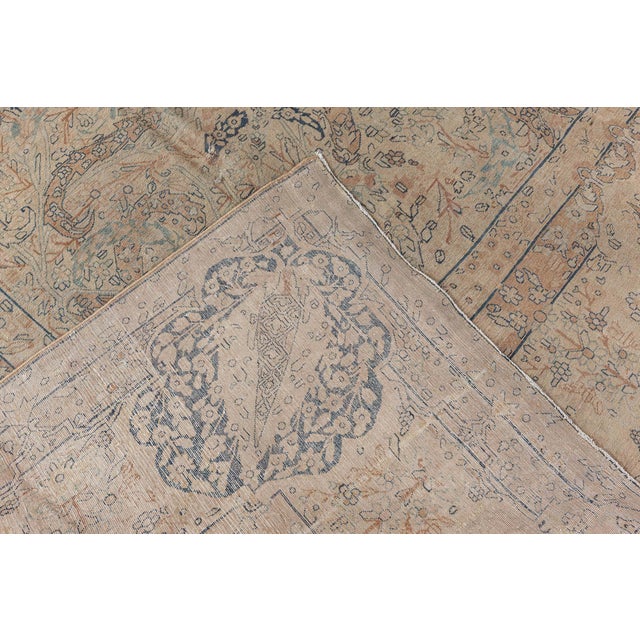 Late 19th Century Antique Persian Kirman Animal, Botanic Handmade Wool Rug For Sale - Image 5 of 6