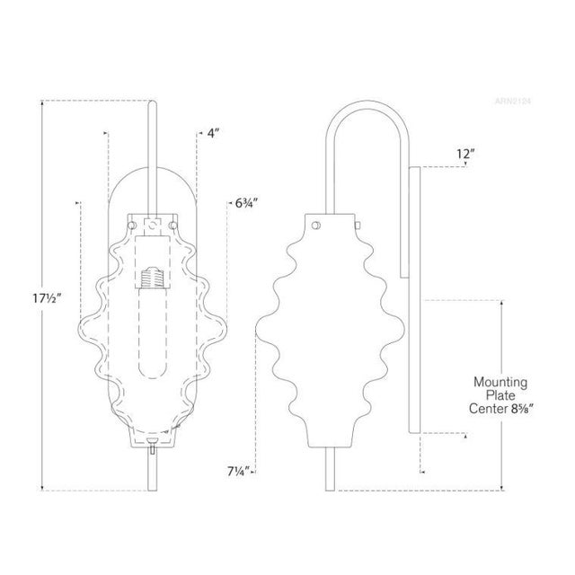 Visual Comfort Kelly Wearstler for Visual Comfort Signature Tableau Large Sconce in Bronze with Volcanic Glass For Sale - Image 4 of 4
