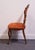 Wood Vintage Antique Solid Beech Louis XV Victorian Rococo Revival Accent Side Chair W. Embossed Velvet Upholstery For Sale - Image 7 of 9
