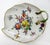 Art Nouveau Antique Pair German Dresden Meissen Still Life Flowers Cabinet Leaf Form Plates For Sale - Image 3 of 9