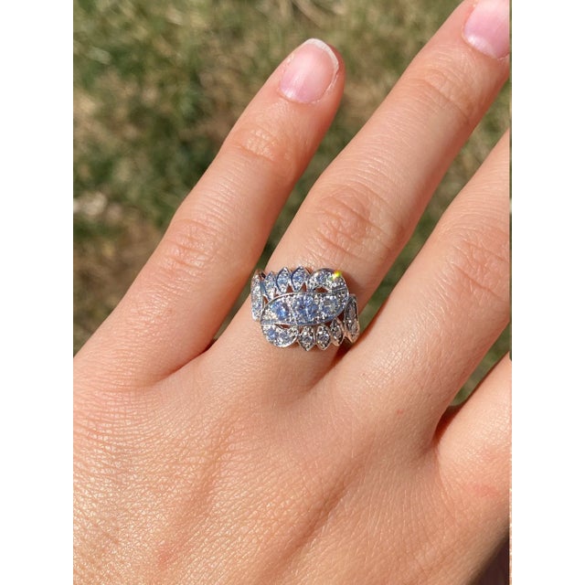 The Adelaide: Antique Cocktail Ring with Diamonds For Sale - Image 11 of 11