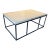 Iron and Painted Wood Top Coffee Table For Sale