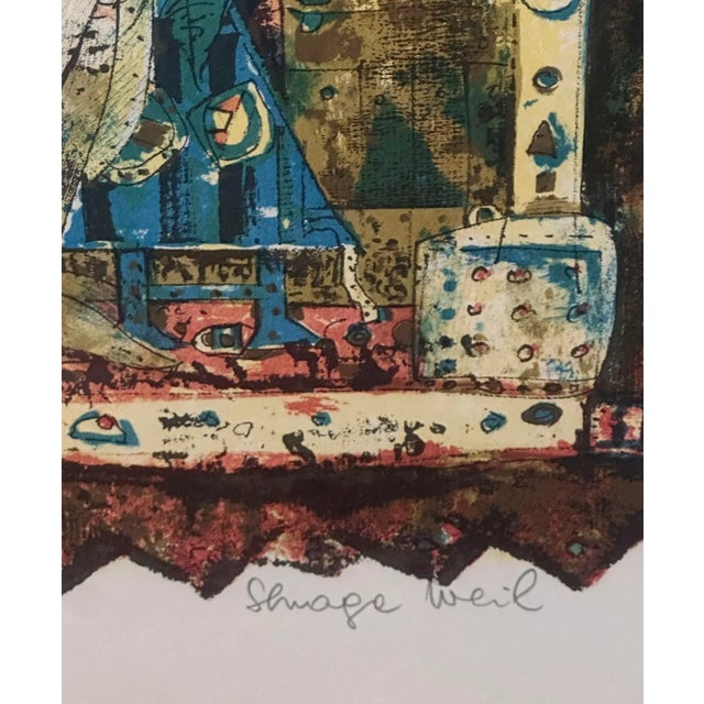 Vintage Lithograph of King David by Shraga Weil For Sale In Los Angeles - Image 6 of 7