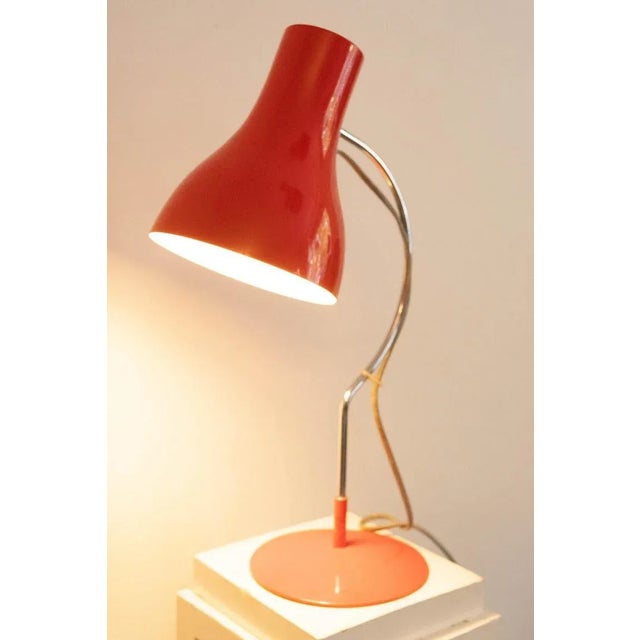 Mid-Century Modern Red Table Lamp by Josef Hurka for Napako, 1960s For Sale - Image 3 of 9