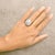 Early 21st Century Sterling Silver 2.0 Cttw Diamond Oval Halo Cocktail Ring - Size 6 For Sale - Image 5 of 6