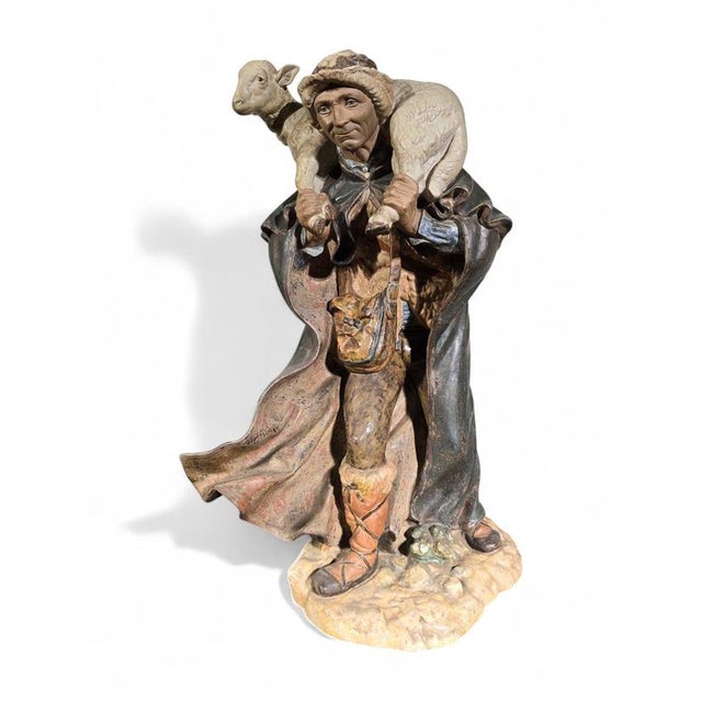 Large Sculpture of a Shepherd, 1950 For Sale - Image 14 of 15