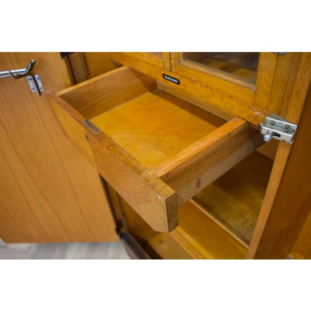 Wood Vintage Art Deco Oak Wardrobe from Compactum, 1930s For Sale - Image 7 of 13