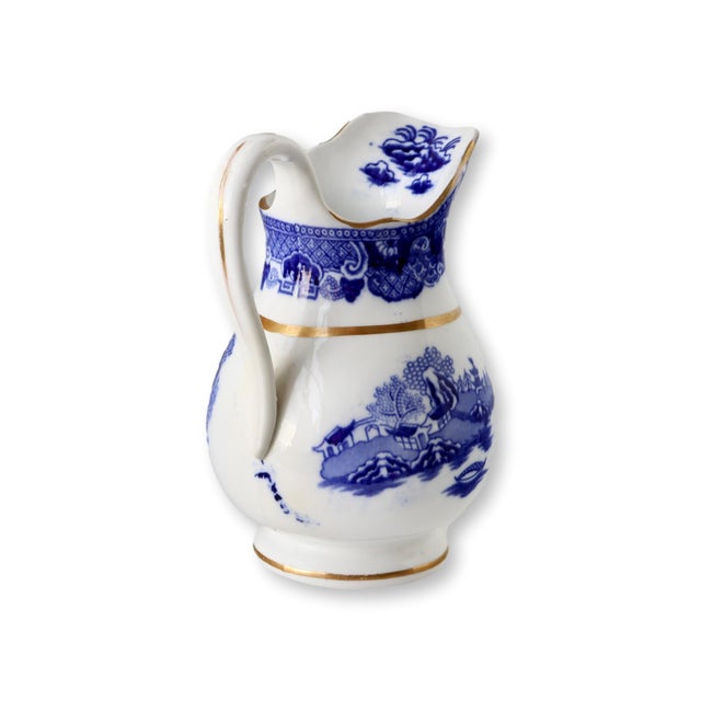 Antique English Porcelain Willow Small Pitcher For Sale In Los Angeles - Image 6 of 6