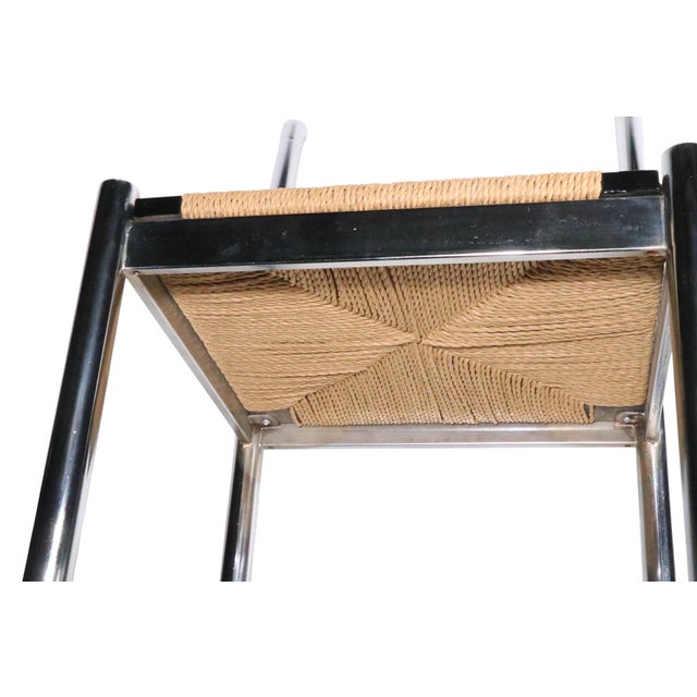 Mod Lucite Chrome and Rush Side Chair Circa 1970's For Sale - Image 11 of 12