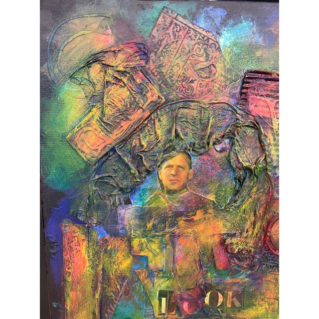 Mid-Century Modern Mixed Media, Collage, by Tom Betts, American, 1967 Tom Betts American, 20th/21st Century 'Project F...