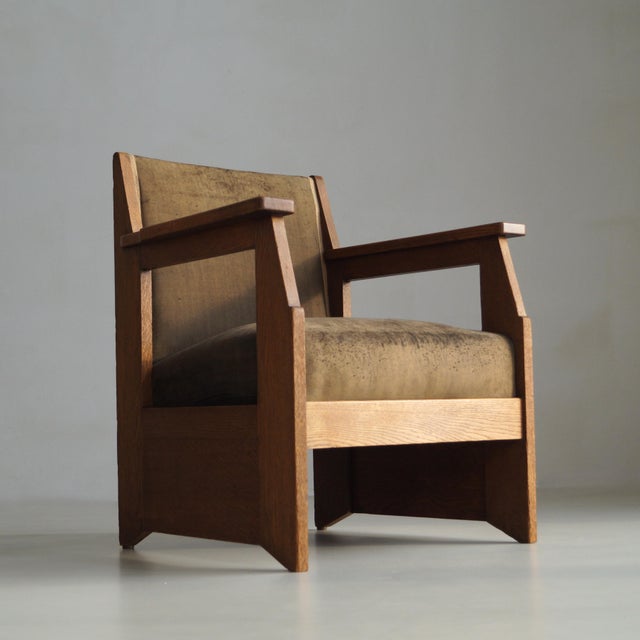 Dutch Art Deco Hague School Armchair by Hendrik Wouda for Pander, 1924 For Sale - Image 14 of 18