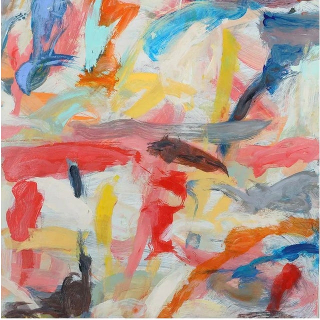 Abstract Vintage Abstract Expressionist Oil Painting Steven Jennis 25.5 X 33.5 For Sale - Image 3 of 10