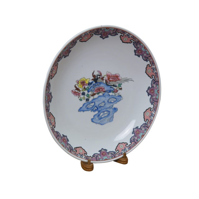 Chinese Antique Chinese Famille Rose Imari Phoenix Pheasant Plate Dish Charger 12" For Sale - Image 3 of 12