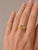 Metal Art Nouveau–Inspired Peridot and Pearl Botanical Ring in 14k Gold, Size 7.5 For Sale - Image 7 of 7
