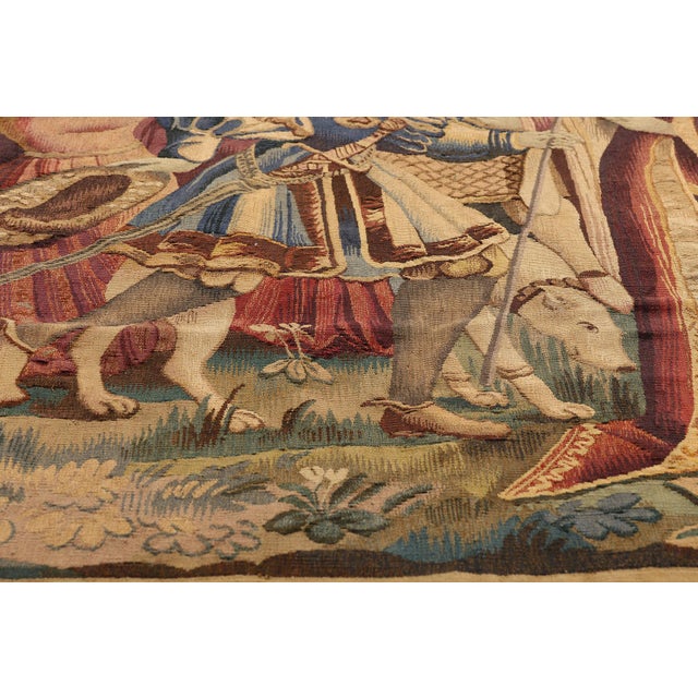 Early 20th Century Antique French Tapestry, 07'08 X 08'11 For Sale - Image 5 of 10