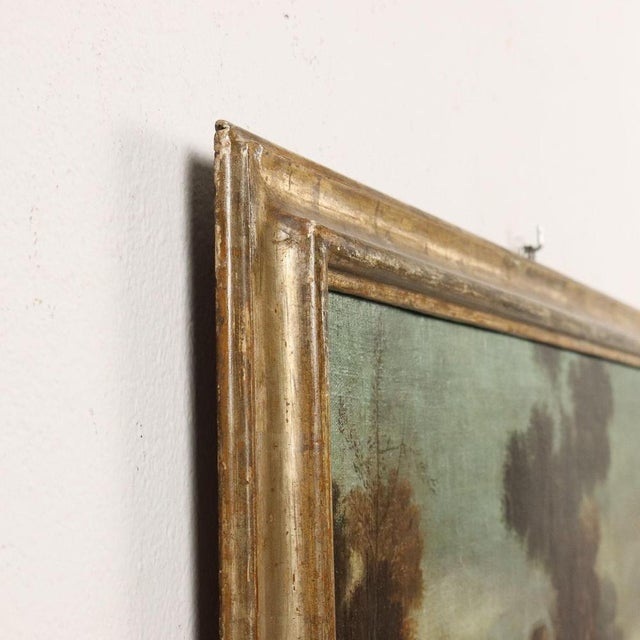 North Italian School Artist, Landscape with Figures, 1700s, Oil on Canvas, Framed For Sale - Image 7 of 10