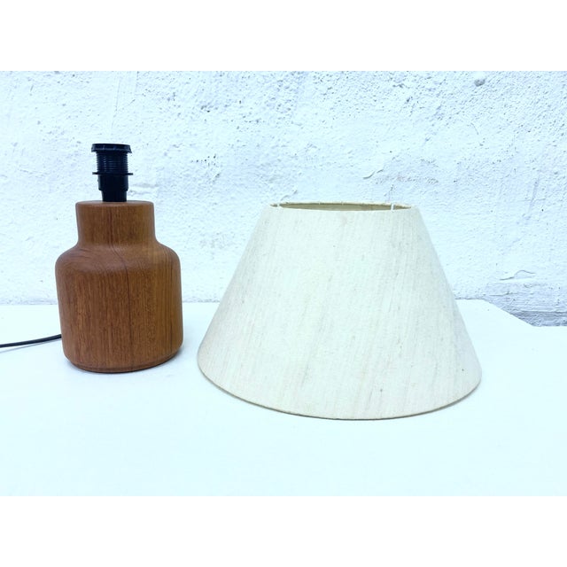 Small Teak Table Lamp from Kirk, Copenhagen, Denmark, 1960s-1970s For Sale - Image 6 of 8