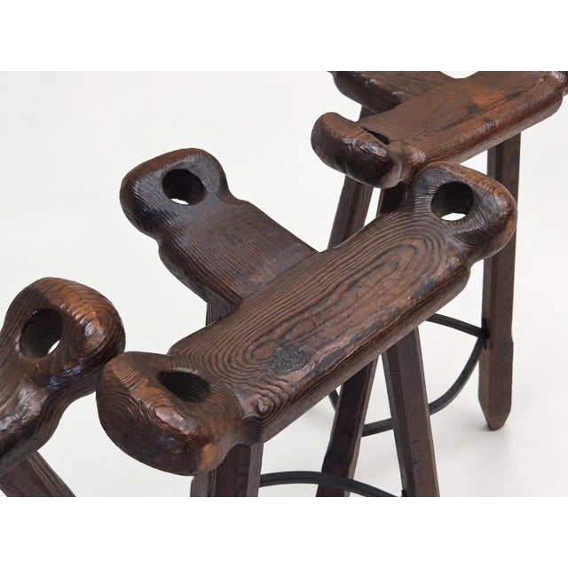 Vintage Brutalist Marbella Stool attributed to Sergio Rodrigues, 1970s For Sale - Image 13 of 15