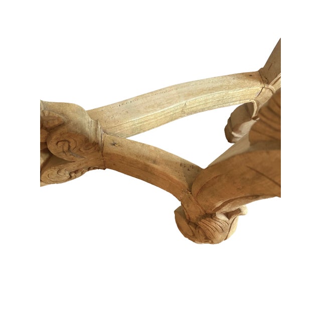 Wood Bleached Oak French-Provincial Console Table For Sale - Image 7 of 13