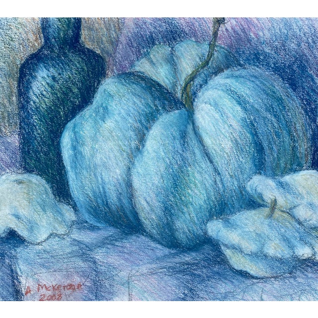 Adelaide Mckenzie Moss (1942-2026) Pumpkin and Squash Still Life", pastel on paper, signed lower right and dated 2008....