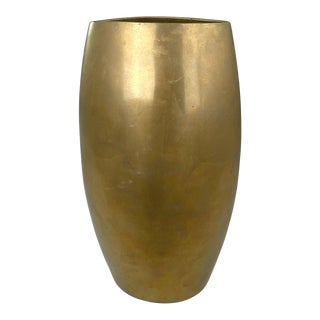 Mid-Century Modern Brass Vase For Sale