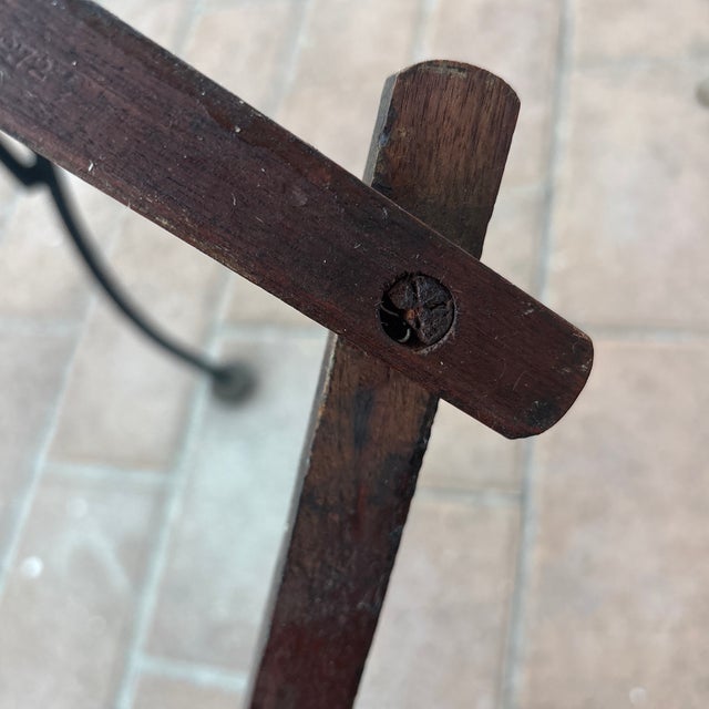 1920s 1920s French Accordion Wall Rack With Porcelain Knobs For Sale - Image 5 of 6