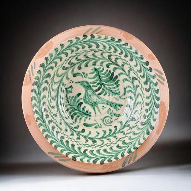 Large Spanish Fajalauza Ceramic Bowl from Lebrillo For Sale - Image 9 of 9