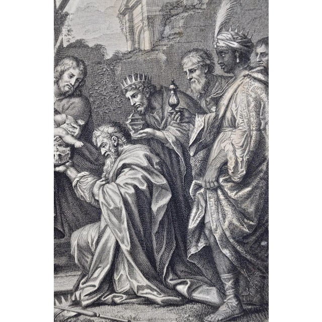 "The Gift of the Magi": An 18th C. Religious Engraving by Vale, After Calmarat For Sale In San Francisco - Image 6 of 6