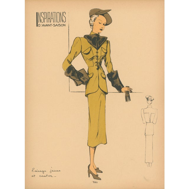 Inspirations D’Avant-Saison - Booklet With 38 Original French Haute Couture Fashion Prints – C. 1938 For Sale - Image 9 of 11