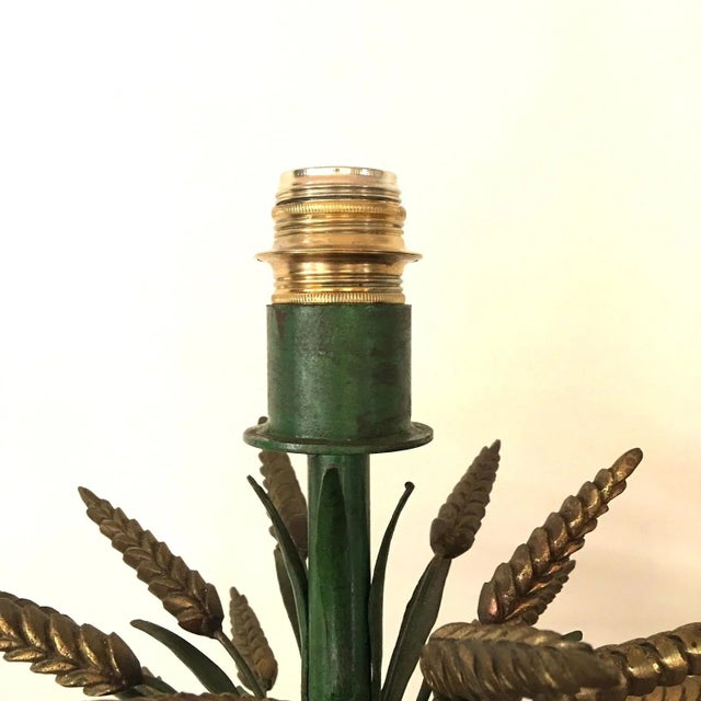 1960s Italian Regency Wheat Sheaf Table Lamp, 1960s For Sale - Image 5 of 7