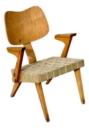 Circa 1950 Mid Century Modern Attributed Style Russell Spanner "Ruspan" Strap Chair