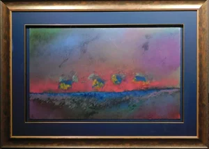 Mark Dickson Original Pastel on Paper Abstract Art Hand Signed 1