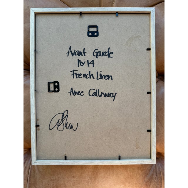 Wood 2022 “Avant Garde Ivory” Amee Calloway Original, Framed For Sale - Image 7 of 7