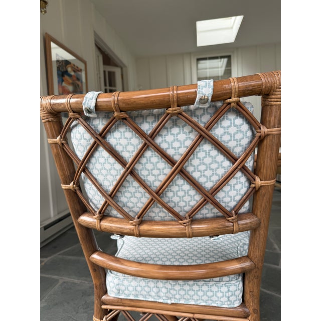 Vintage 5-Piece Rattan Dining Set, Attributed to Clark Casual Distinctive Rattan For Sale - Image 13 of 13