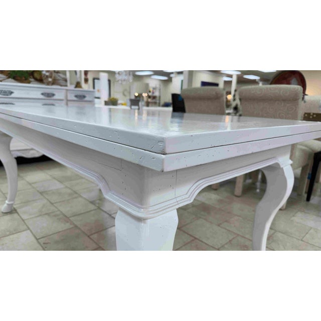 Vintage Painted French Country Extension Dining Table For Sale - Image 14 of 16