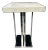 Stone International "Aurora" Stone & Chrome Pub Table For Sale